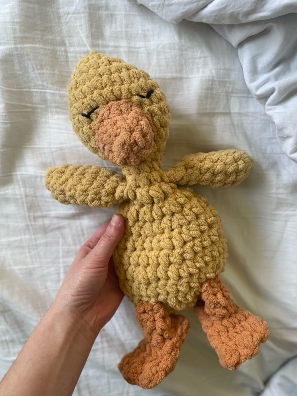 HANDMADE Snuggler Plush Duck so so cute